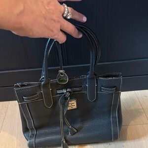 Dooney & Bourke Black Pebble Leather Tote